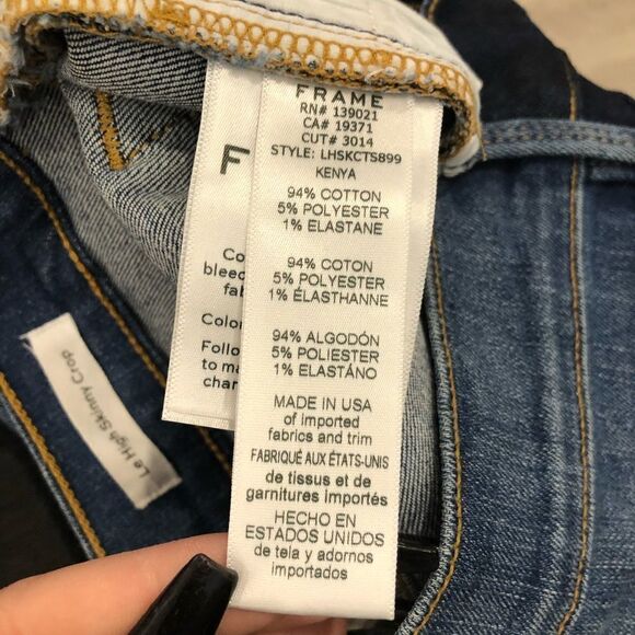 Frame Le High Skinny Crop Jeans Size 24 - Picture 10 of 10